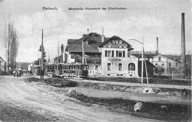 Tramhaltestelle Brauerei um 1906
