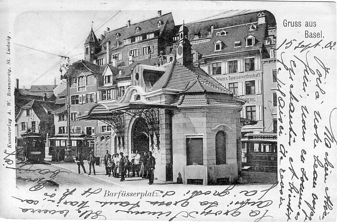 Barfüsserplatz um 1901