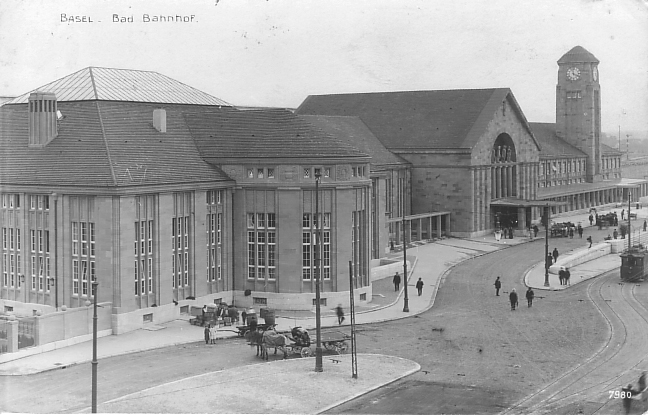 Neuer Badischer Bahnhof um 1915