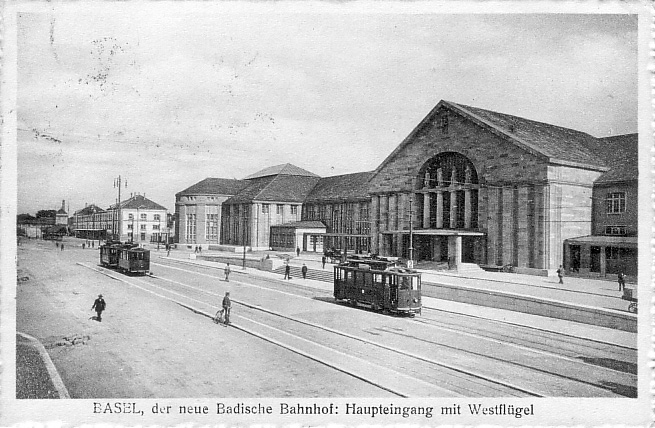 Neuer Badischer Bahnhof um 1916